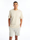 Crew Neck Short Sleeve Combed Cotton Men's T-shirt